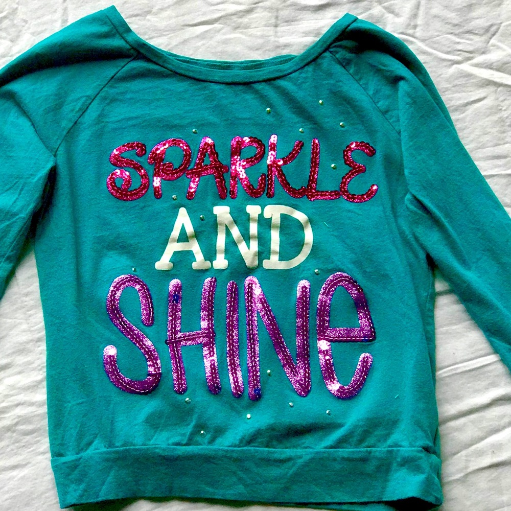 Lightweight holiday top with sequins